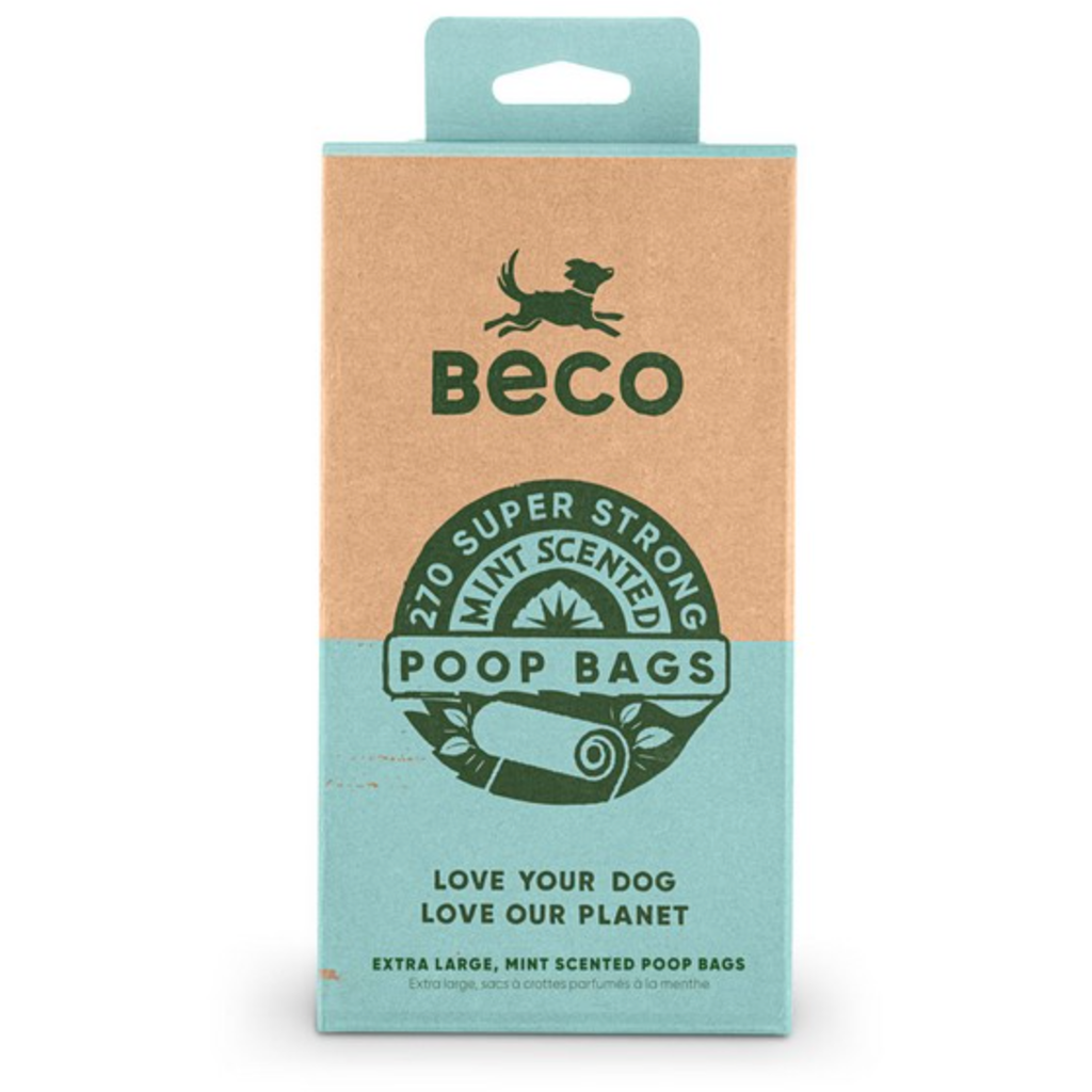 Beco Poop Bags Mint Scented 270 Pack Big Strong and Leakproof - Beco - PurrfectlyYappy 
