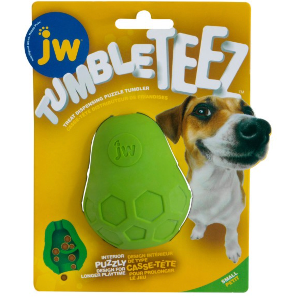 JW Tumble Teez Treat Toy Small Green - JW Pets - PurrfectlyYappy 