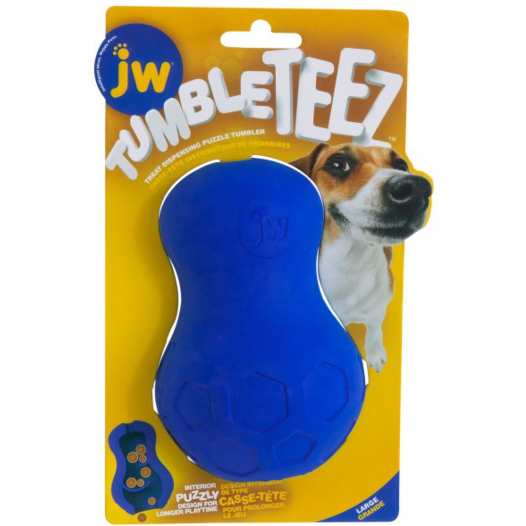 JW Tumble Teez Toy Large Blue - JW Pets - PurrfectlyYappy 