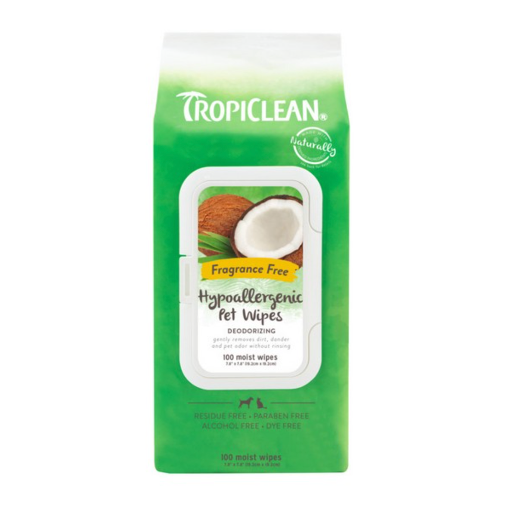 TropiClean Tropiclean Hypoallergenic Wipes 100s - TropiClean - PurrfectlyYappy 