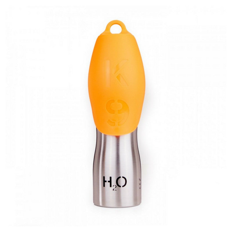 H2O4K9 25oz Stainless Steel Dog Bottle in Orange - PurrfectlyYappy
