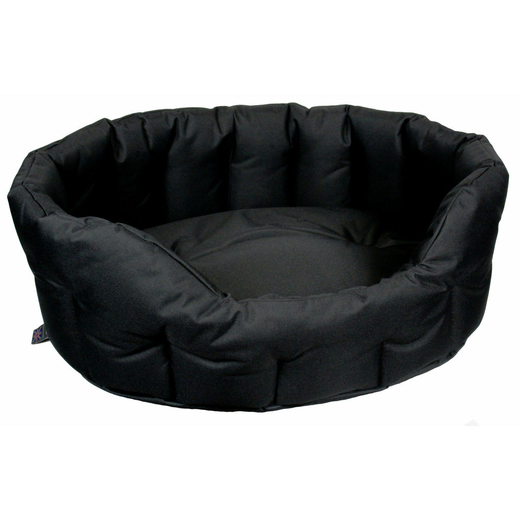 P&L Country Heavy Duty Oval Softee Bed in Black - PurrfectlyYappy