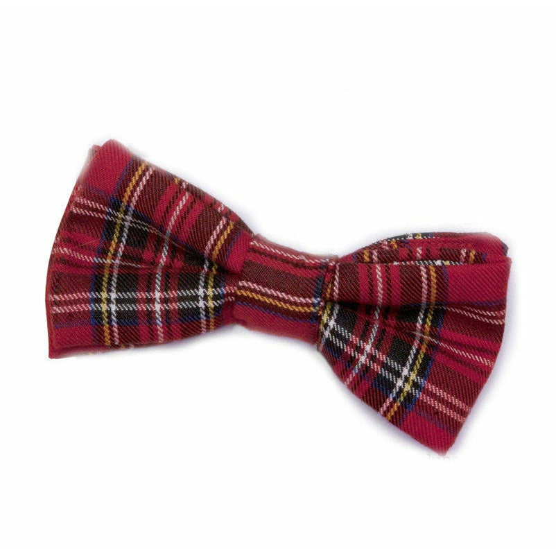 Creature Clothes Red Tartan Dog Bow Tie | PurrfectlyYappy