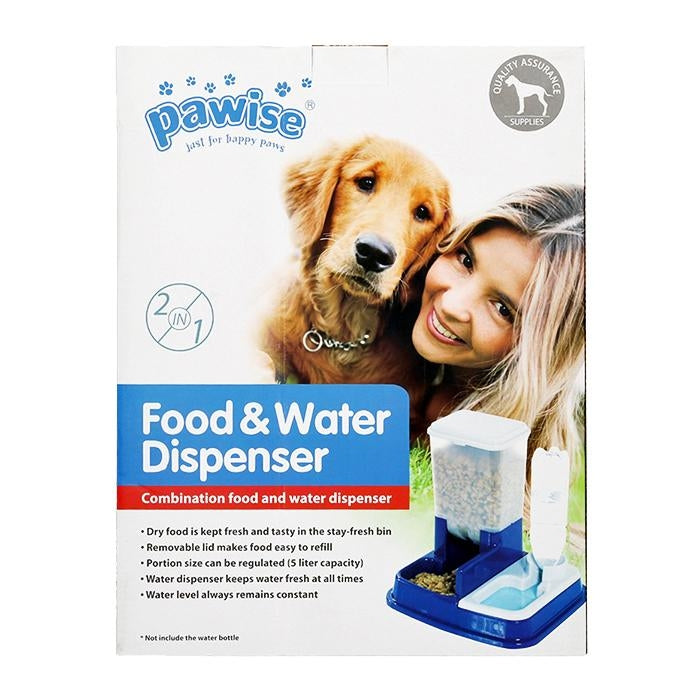 PAWISE 2-in-1 Food & Water Dispenser - Pawise - PurrfectlyYappy 