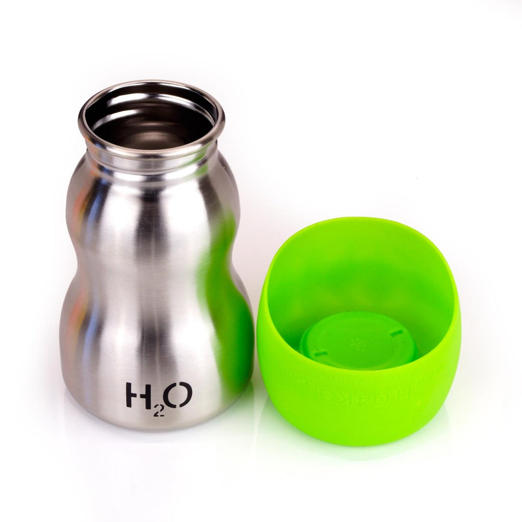 Water Bottle For Dogs H2O4K9 9.5oz Stainless Steel - Green - H2O4K9 - PurrfectlyYappy 