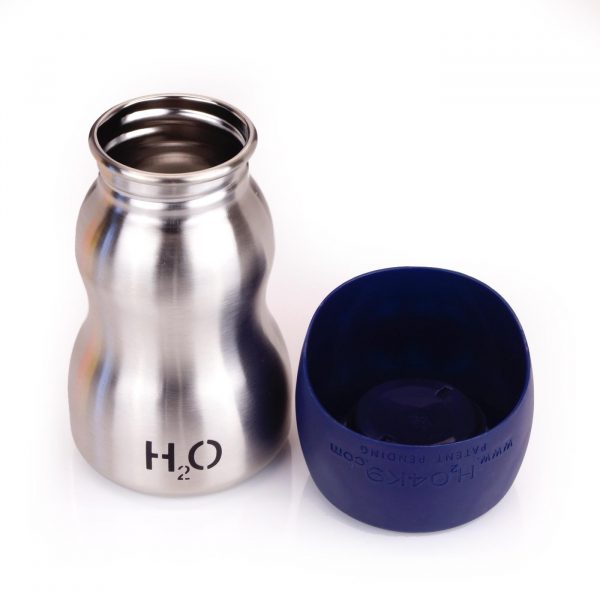 Water Bottle For Dogs H2O4K9 9.5oz Stainless Steel - Blue - H2O4K9 - PurrfectlyYappy 