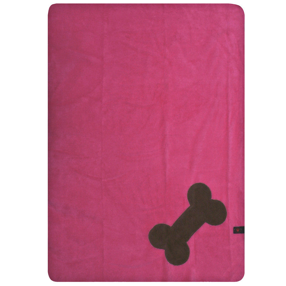 Creature Clothes Fleecy Pet Blanket in Pink and Brown - PurrfectlyYappy