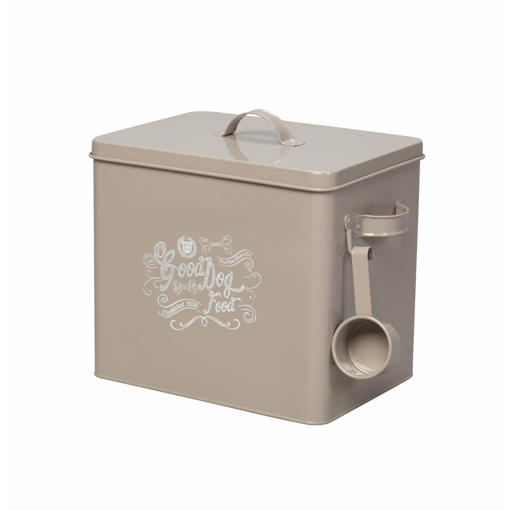 House of Paws Good Dog Large Food Bin with Scoop in Grey - PurrfectlyYappy