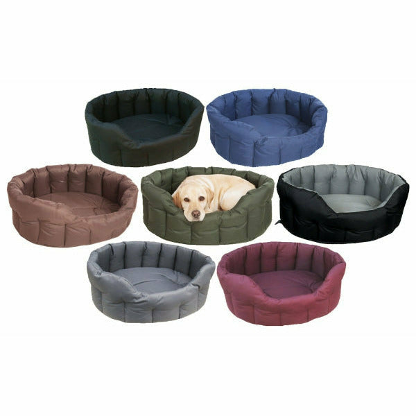 P&L Country Heavy Duty Oval Softee Bed in Blue - P&L Pet Beds - PurrfectlyYappy 