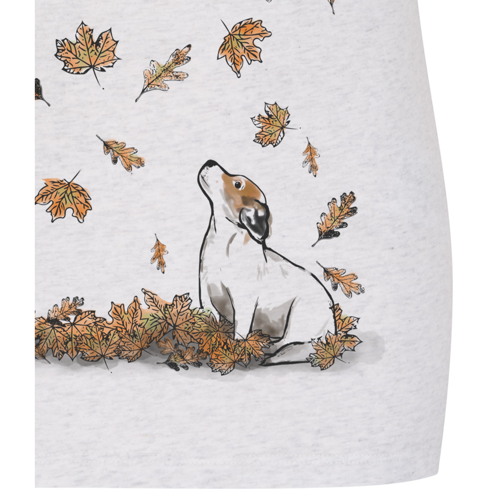 Women's Autumn Leaves Jack Russell Organic Cotton T-Shirt - PurrfectlyYappy